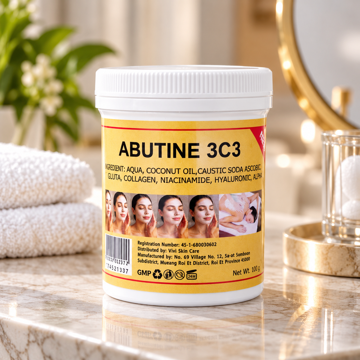 VIVI Skin Care ABUTINE 3C3 Whitening Cream – 100g