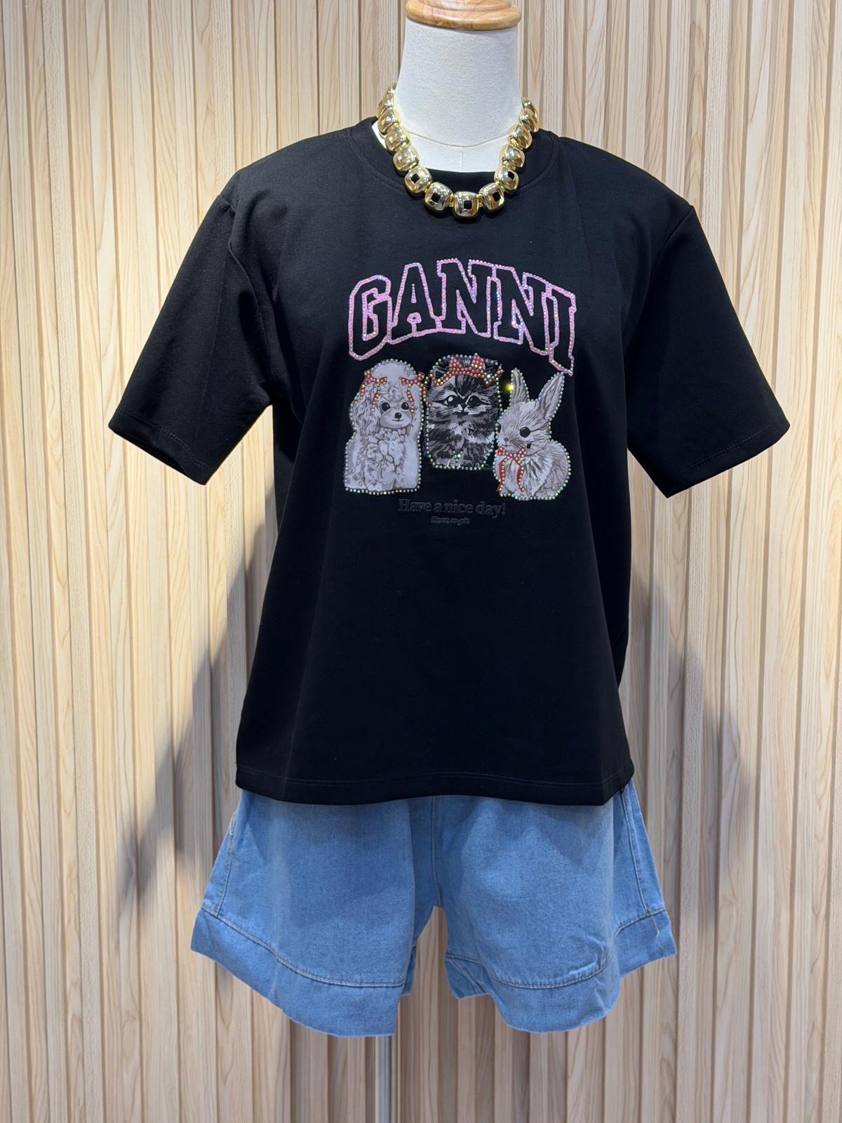 Intrend GANNI Animal Graphic Tee