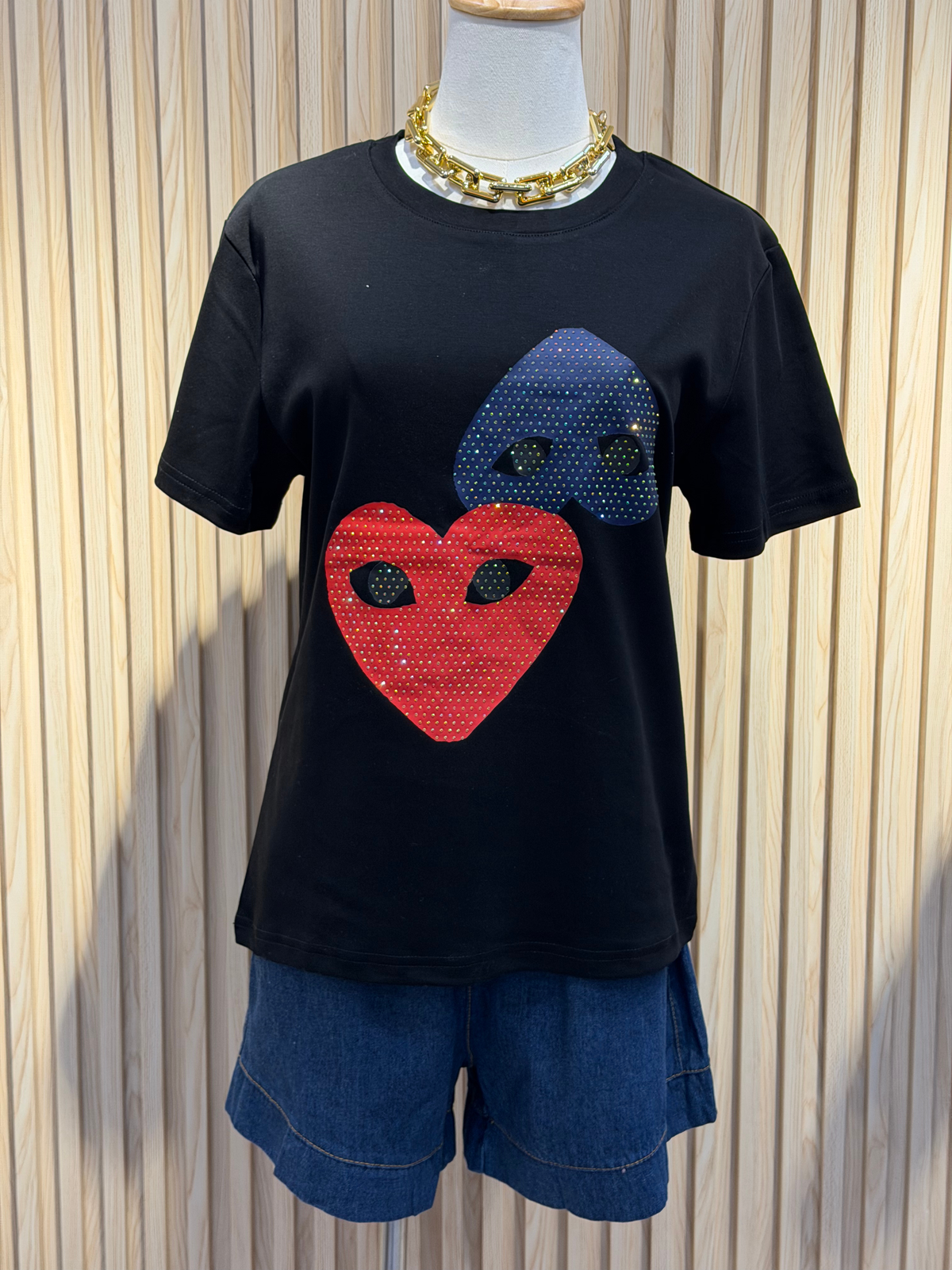 Sunisa Rhinestone Heart Graphic Tee