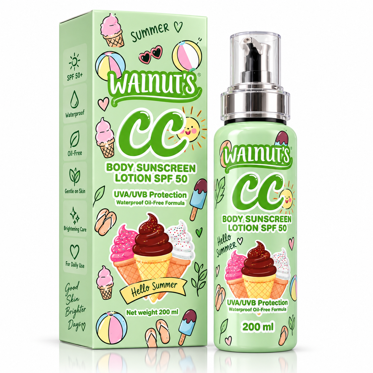 Walnut’s CC Body Sunscreen Lotion SPF 50 – 200ml
