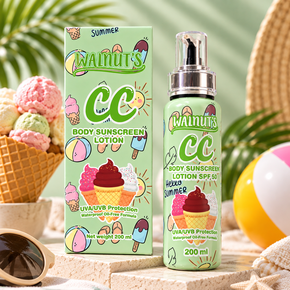 Walnut’s CC Body Sunscreen Lotion SPF 50 – 200ml