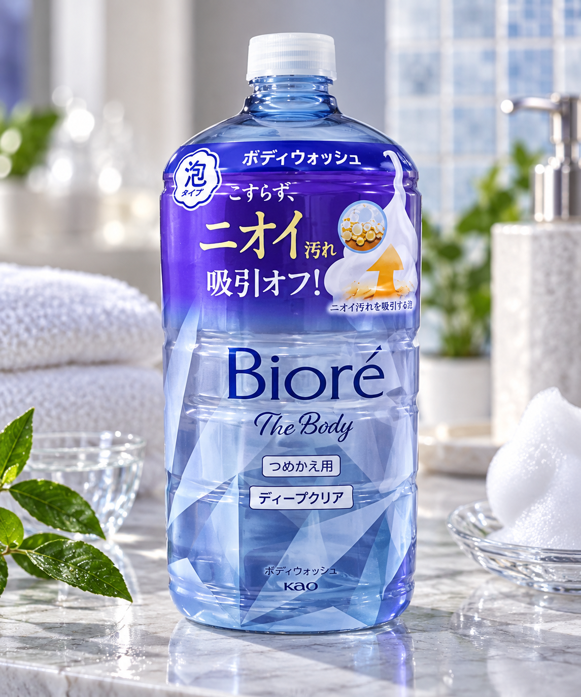 Biore The Body Foaming Body Wash – Deep Clear 780ml Refill